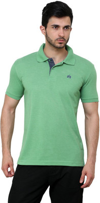 

Cotton County Premium Solid Men's Flap Collar Neck Green T-Shirt