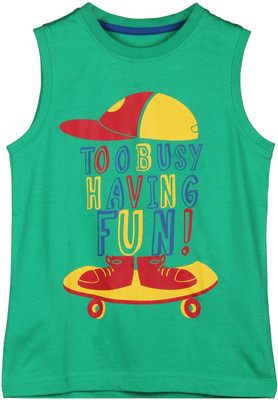 

Chalk by Pantaloons Boys Graphic Print T Shirt(Green, Pack of 1, Mint green
