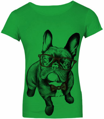 

SayItLoud Printed Women' Round Neck Green T-Shirt