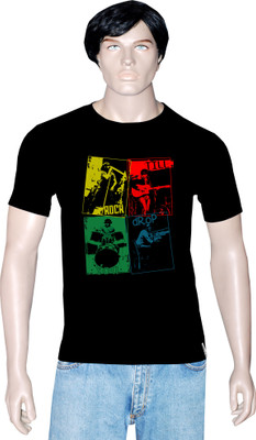 

Tshirt.in Graphic Print Men's Round Neck Black T-Shirt, Jet balck