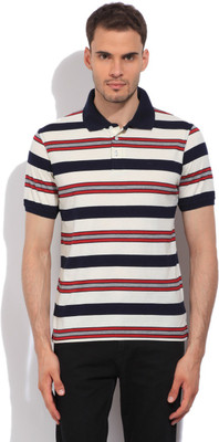 

Peter England Men's T-Shirt, Mediumivorywithblue