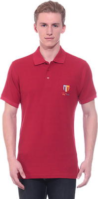 

Ted Smith Solid Men' Polo Neck Maroon T-Shirt