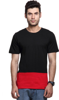 

Rigo Solid Men's Round Neck Black T-Shirt, Red