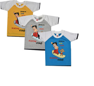

Indirang Boys Printed T Shirt(Multicolor, Pack of 2