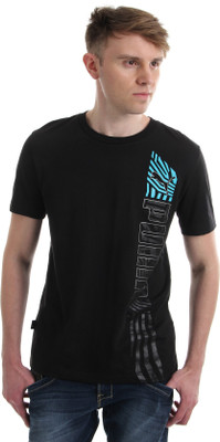 

Puma Printed Men' Round Neck Black T-Shirt