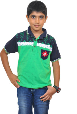 

Pari & Prince Boys Printed T Shirt(Green, Pack of 1