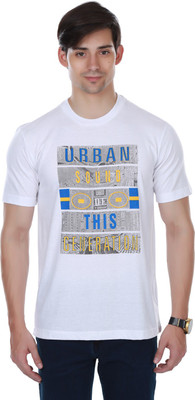 

Cotton County Premium Printed Men's Round Neck White T-Shirt
