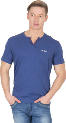 

Wilkins & Tuscany Solid Men's Henley Blue T-Shirt, Indigo htr