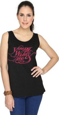 

SayItLoud Graphic Print Women' Round Neck Black T-Shirt