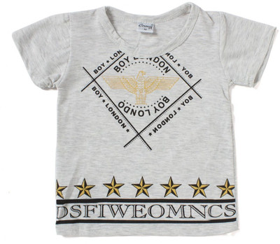 

Camey Boys Printed Lycra T Shirt(Grey, Pack of 1