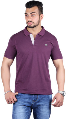 

Shineway Solid Men's Polo Neck Purple T-Shirt, Mouve