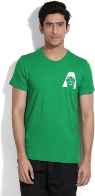 

ADIDAS Printed Men's Round Neck Green T-Shirt