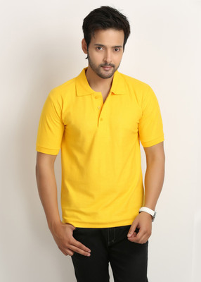 

Weardo Solid Men's Polo Neck Yellow T-Shirt