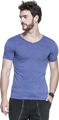 

Tinted Solid Men's V-neck Blue T-Shirt, Royal blue