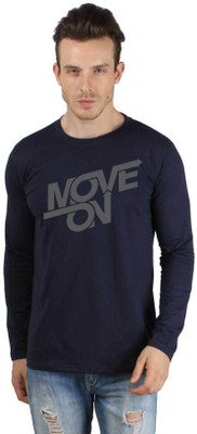 

SayItLoud Graphic Print Men's Round Neck Blue T-Shirt, Navy blue