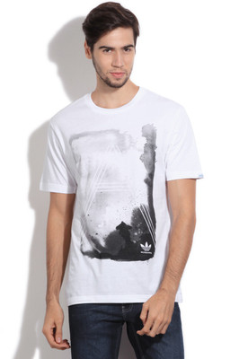 

ADIDAS ORIGINALS Printed Men's Round Neck White T-Shirt