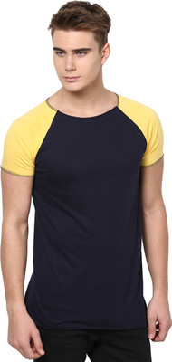 

Unisopent Designs Solid Men's Round Neck Dark Blue, Yellow T-Shirt