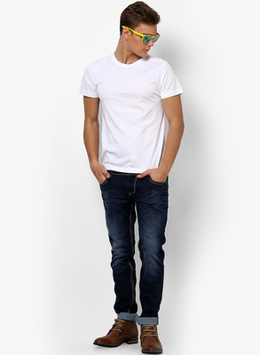 

Jack & Jones Graphic Print Men's Round Neck White T-Shirt