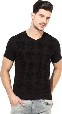 

PUNK Printed Men's Round Neck Black T-Shirt