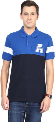 

Ajile by Pantaloons Solid Men' Polo Neck Blue T-Shirt, Royal blue