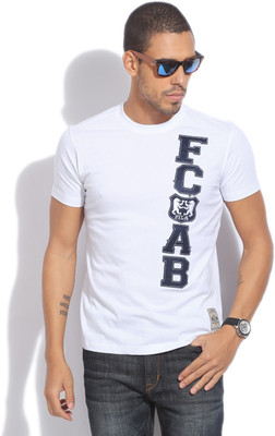 

Fila Solid Men's Round Neck White T-Shirt, Wht