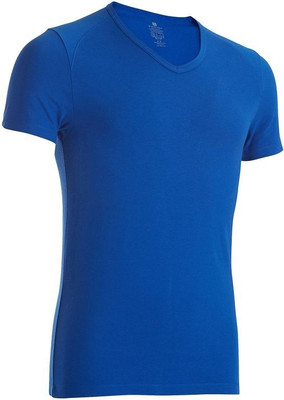 

Decathlon - Domyos Solid Men's V-neck Blue T-Shirt