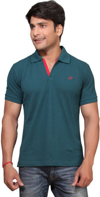 Awack Solid Men Polo Neck Grey T-Shirt Awack Solid Men Polo Neck Grey T-Shirt