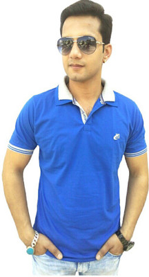 

Brandonn Solid Men's Polo Neck Blue T-Shirt, Royal blue