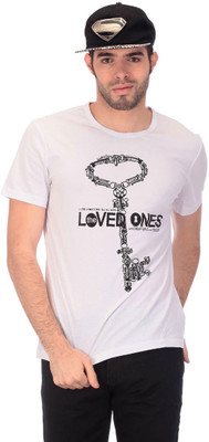 

Saiints Graphic Print Men's Round Neck White T-Shirt