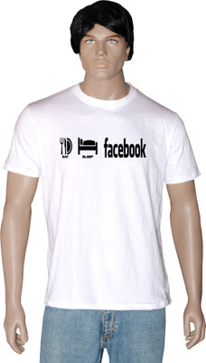 Tshirt.in Graphic Print Men' Round Neck White T-Shirt, Pearl white