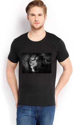 

Trendster Printed Men's Round Neck Black T-Shirt