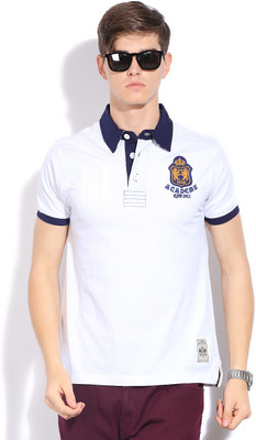 

Fila Solid Men's Polo Neck White T-Shirt