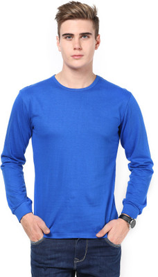 

Inkovy Solid Men's Round Neck Blue T-Shirt, Royal blue