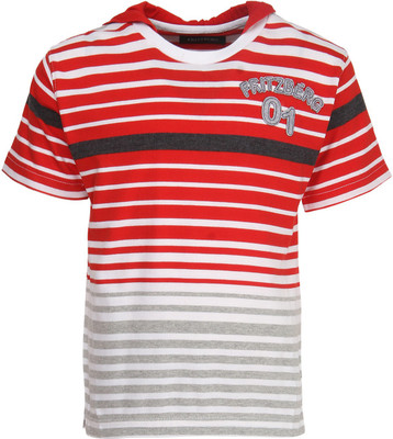 

Fritzberg Boys Striped T Shirt(Red, Alto red