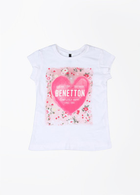 

United Colors of Benetton Girls Printed T Shirt, 101