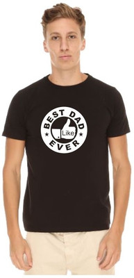 

Giftsmate Printed Men's Round Neck Black T-Shirt