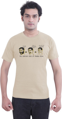 

Tantra Graphic Print Men's Round Neck Beige T-Shirt
