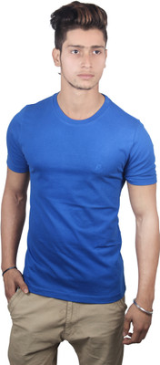 

Spur Solid Men's Round Neck Dark Blue T-Shirt, Royal blue