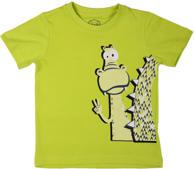

Chalk by Pantaloons Boys Printed T Shirt(Light Green, Pack of 1, Lime green