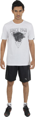 

Puma Printed Men's Round Neck White T-Shirt