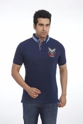 

Park Avenue Solid Men's Polo Neck Dark Blue T-Shirt