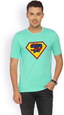 

Campus Sutra Printed Men Round Neck Green T-Shirt