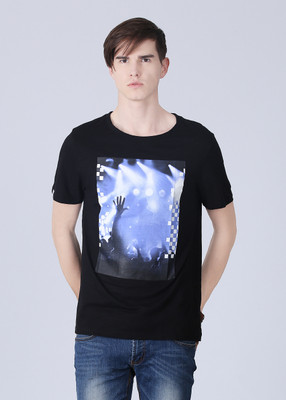 

Puma Printed Men's Round Neck Black T-Shirt
