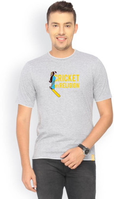 

Campus Sutra Solid Men Round Neck Grey T-Shirt