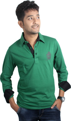 

Spur Solid Men's Polo Neck Dark Green T-Shirt