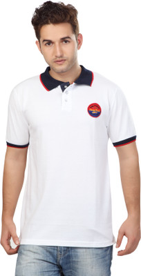 

Free Spirit Solid Men's Polo Neck White T-Shirt