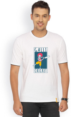 

Campus Sutra Printed Men Round Neck White T-Shirt