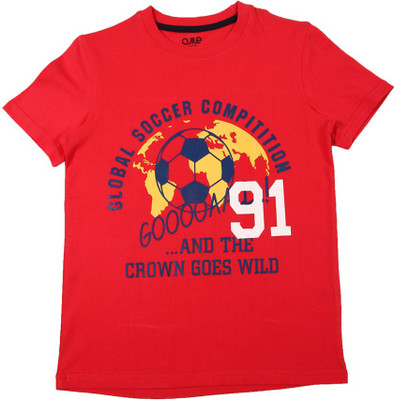 

Poppers by Pantaloons Boys Graphic Print T Shirt(Red, Pack of 1, Mineral red