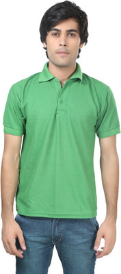 

Trendy Trotters Solid Men's Polo Neck Light Green T-Shirt