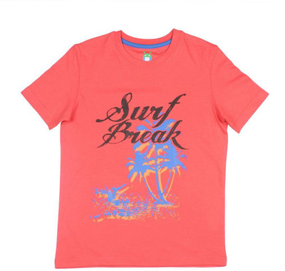 

Poppers by Pantaloons Boys Graphic Print T Shirt(Pink, Pack of 1, Coral